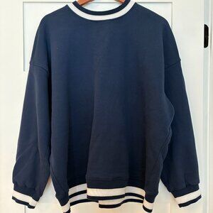 Lululemon oversized varsity terry sweatshirt. Size large.  Navy.
